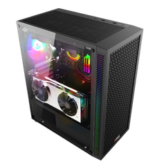 Vỏ Case Magic Luxury I Full Tower E-ATX Đen Sẵn 4 Fan