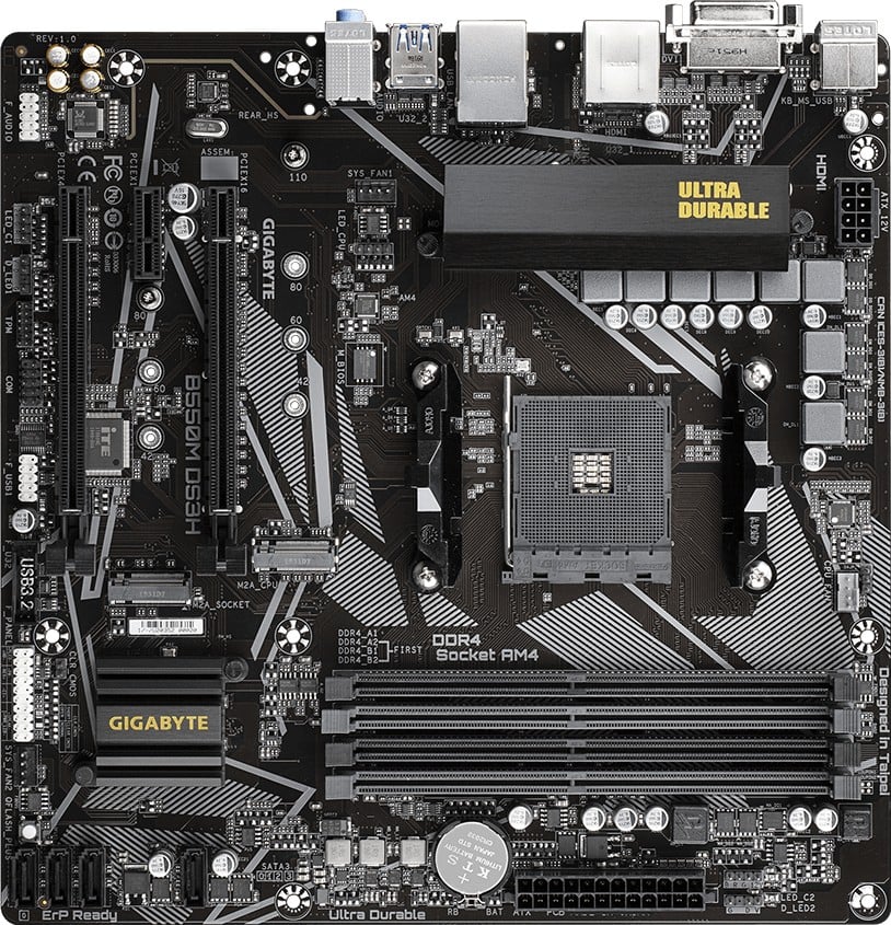 Cổng kết nối Mainboard AMD GIGABYTE B550M DS3H DDR4