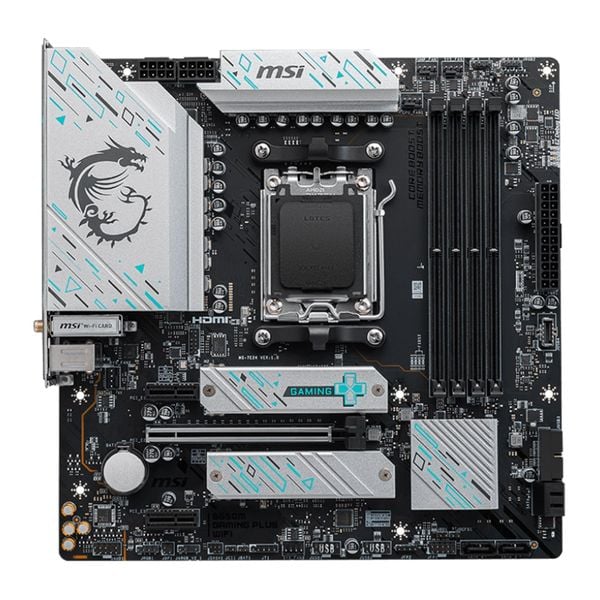 Mainboard MSI B650M Gaming Plus WiFi DDR5 — góc nghiêng