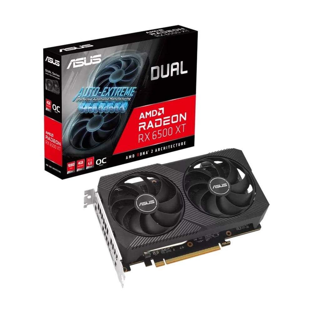 Card màn hình ASUS Dual Radeon RX 6500 XT OC Edition (DUAL-RX6500XT-O4G-V2)