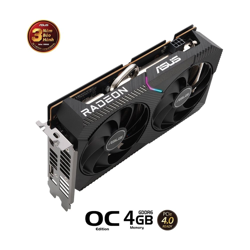 Card màn hình ASUS Dual Radeon RX 6500 XT OC Edition (DUAL-RX6500XT-O4G-V2)