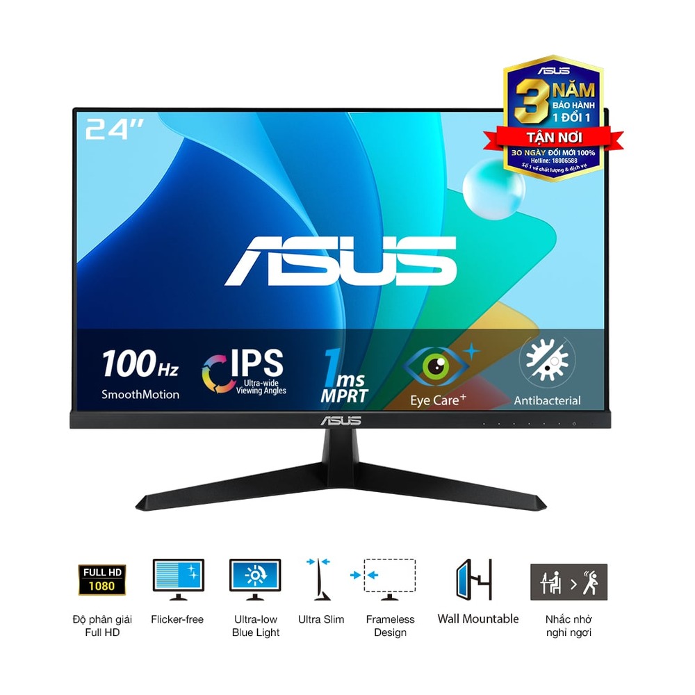 Màn Hình ASUS VY249HF-R 23.8 Inch (FHD - IPS - 100Hz - 1ms)