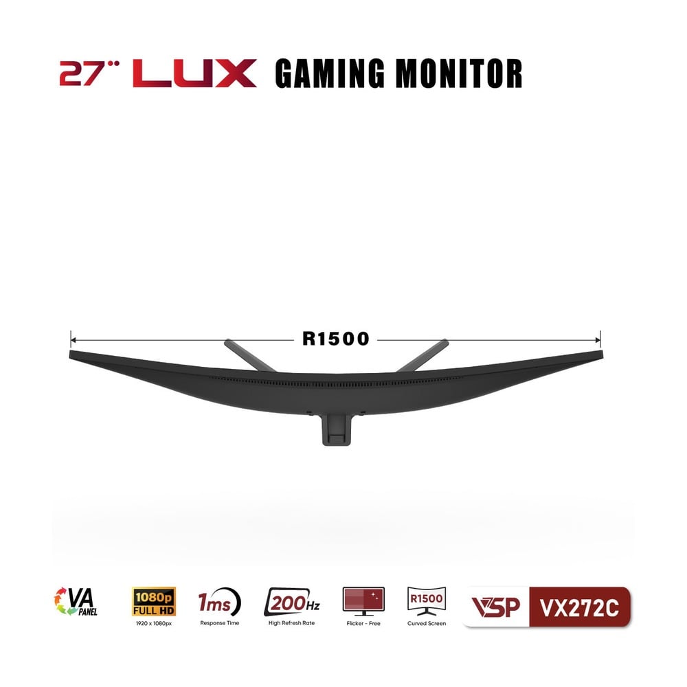 Màn hình cong VSP VX272C (27 inch / VA / FHD / 200Hz / 1ms / Freesync)