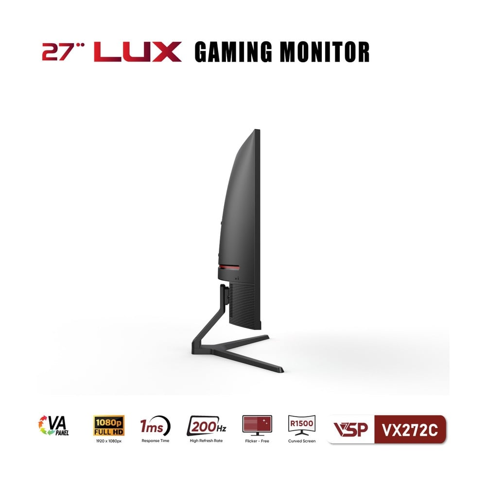 Màn hình cong VSP VX272C (27 inch / VA / FHD / 200Hz / 1ms / Freesync)