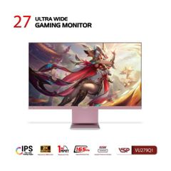 Màn Hình Gaming VSP VU279Q1 27 Inch Hồng (165Hz, IPS, QHD, 1ms, USB-C)