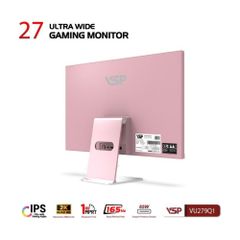 Màn Hình Gaming VSP VU279Q1 27 Inch Hồng (165Hz, IPS, QHD, 1ms, USB-C)