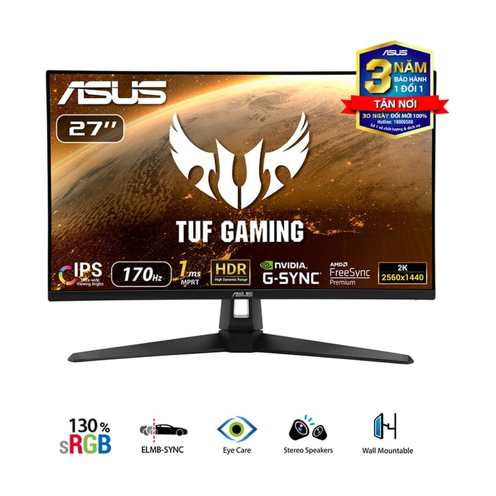 Màn hình máy tính Asus TUF GAMING VG27AQ1A 27 inch 2K IPS 170Hz
