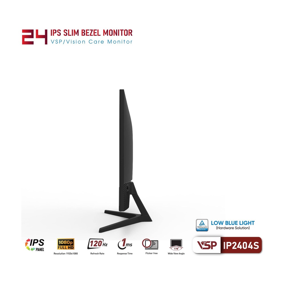 Màn hình VSP IP2404S 24 inch ( FHD, 120Hz, 1ms, Đen)
