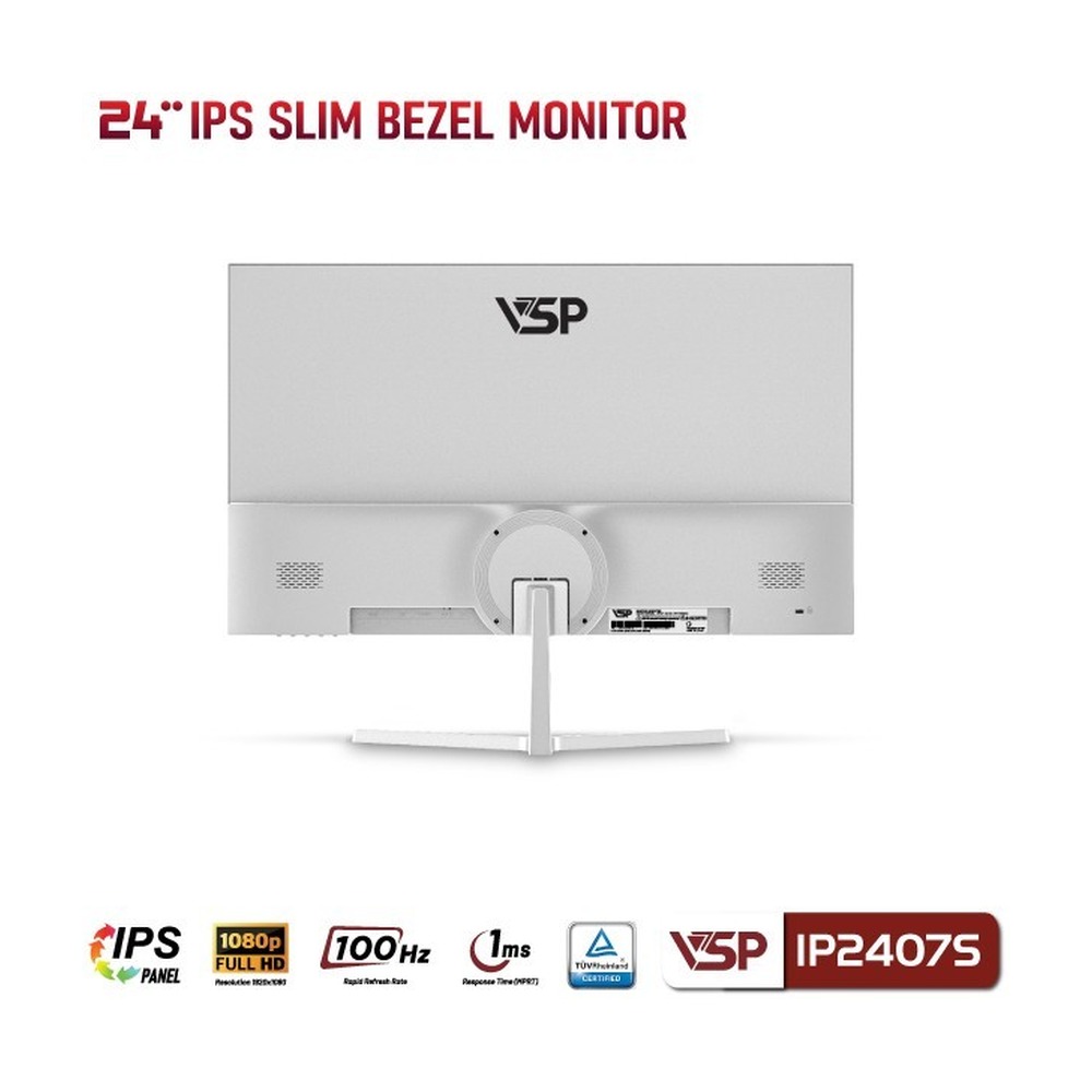 Màn Hình VSP IP2407S 24 inch (100Hz, IPS, FHD, 1ms) Trắng
