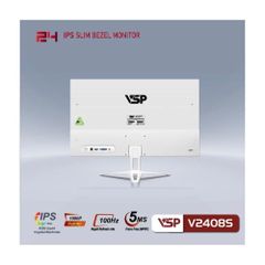 Màn hình VSP V2408S | 24 inch, Full HD, IPS, 100Hz, 5ms, phẳng, trắng