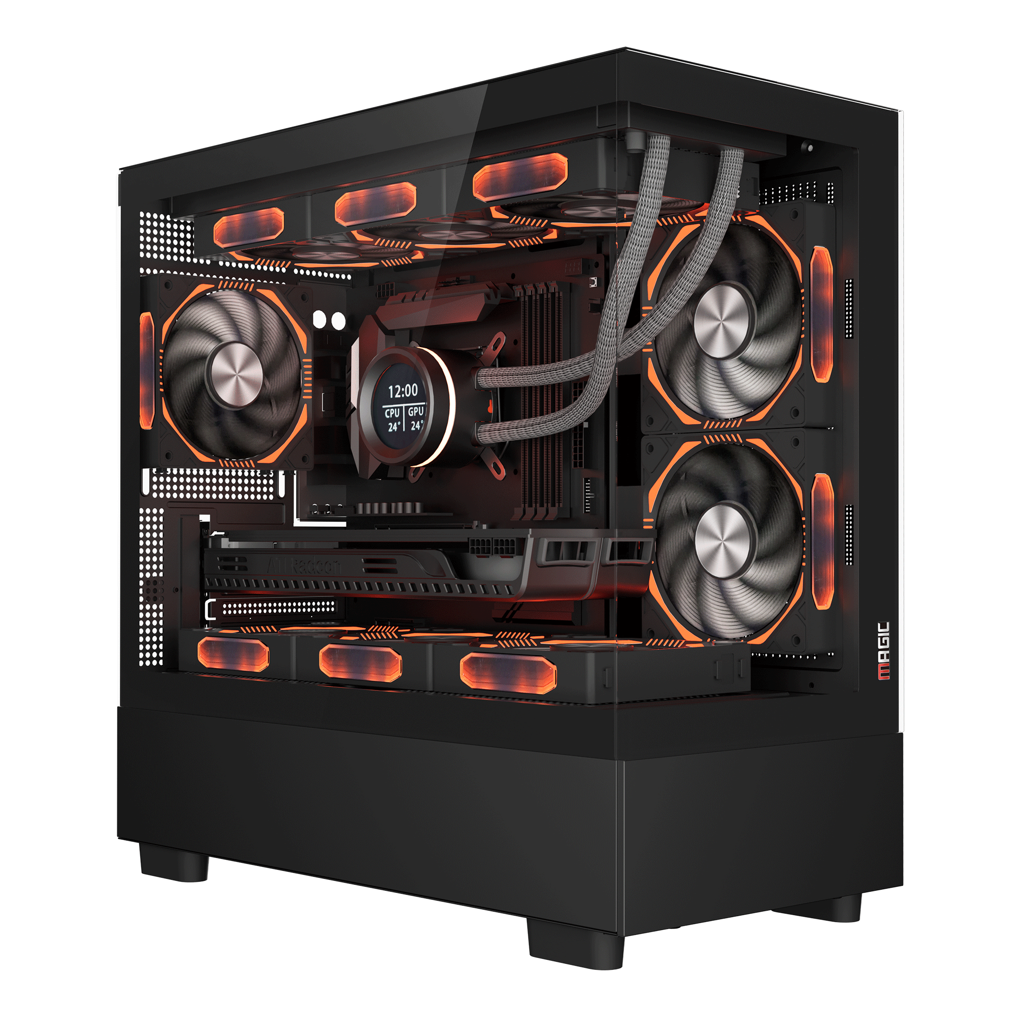 Vỏ Case Magic MIX Tower Pro AIO 360 Đen