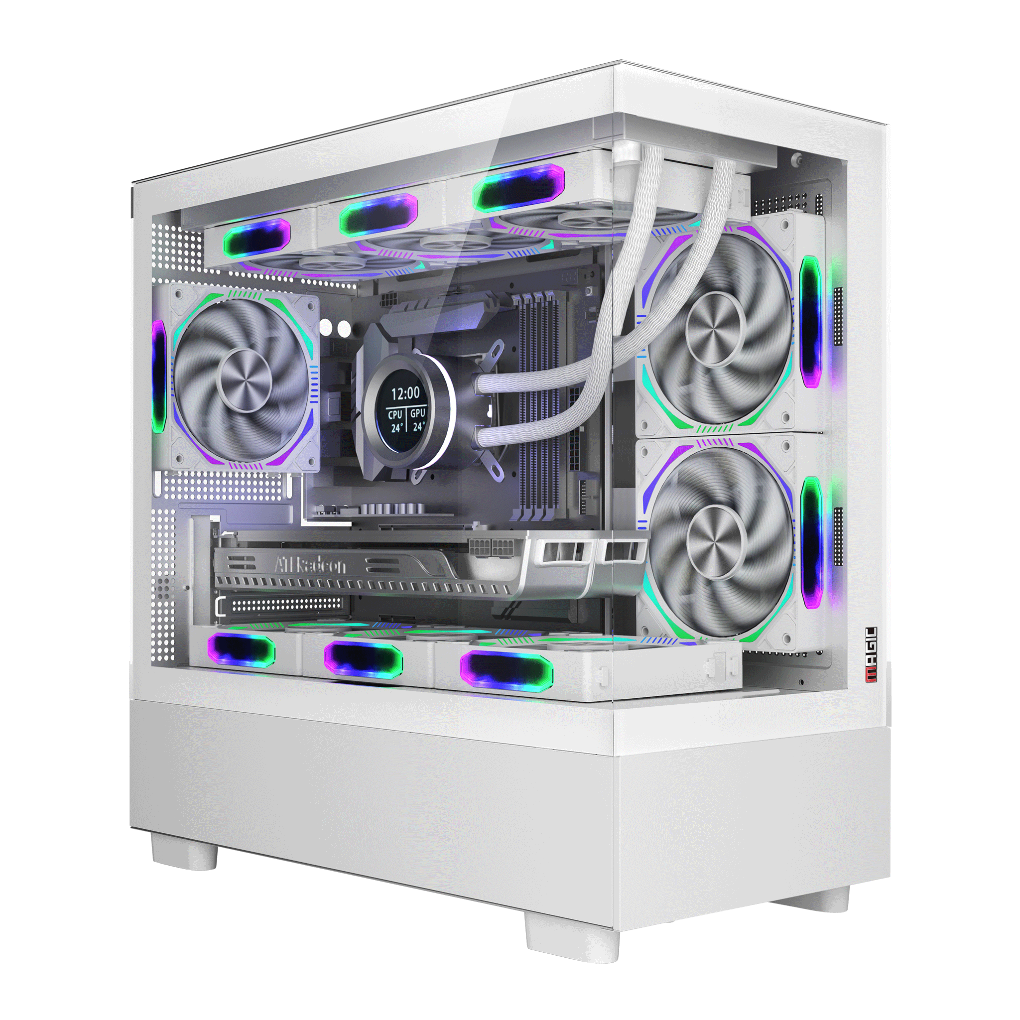 Vỏ Case Magic MIX Tower Pro AIO 360 Trắng