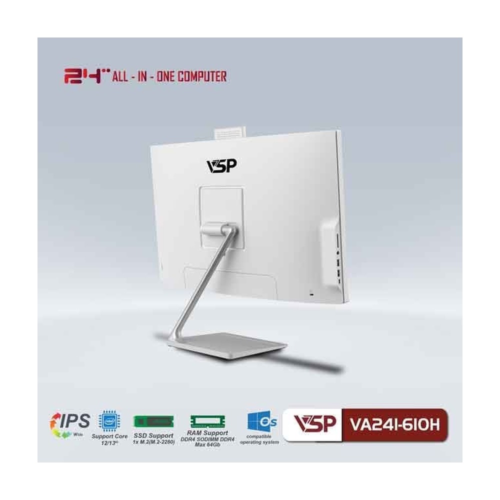 Máy tính để bàn VSP AIO (All in one) VA241-610H/23.8"/Full HD/60 Hz
