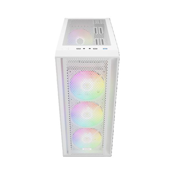 Vỏ Case Gamdias Aura GC2 Trắng Sẵn 4 Fan ARGB