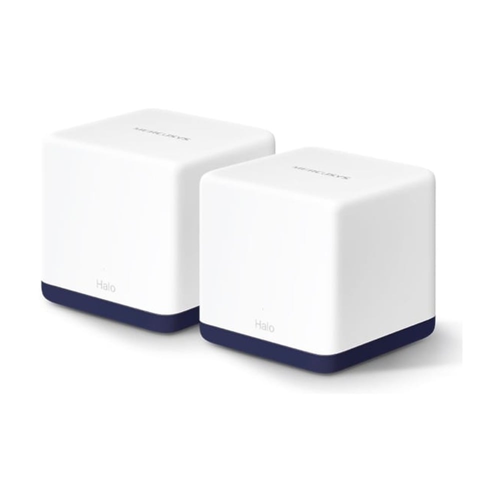 Mesh Wifi MERCUSYS Halo H50G 2 Pack AC1900 ( 2 băng tần, 3 cổng 1Gbps, 350m²)