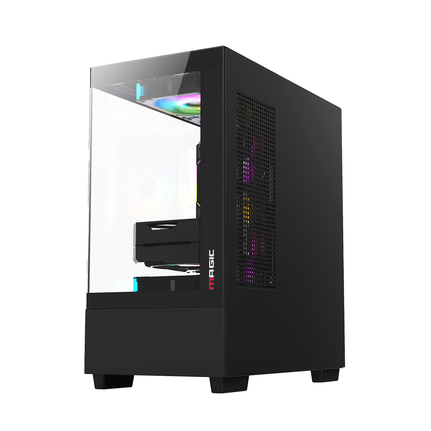 Không gian lắp đặt Magic MIX Tower Đen Vỏ Case Magic MIX Tower M-ATX ITX Đen không gian lắp đặt
