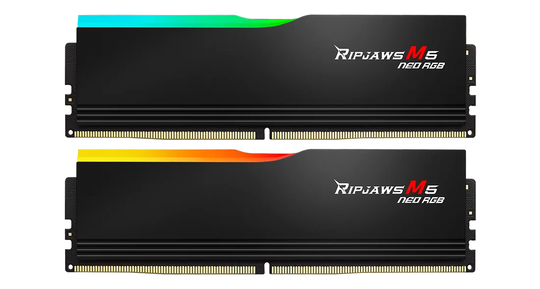 Ram GSkill Ripjaws M5 NEO RGB DDR5 32GB màu đen cho PC gaming