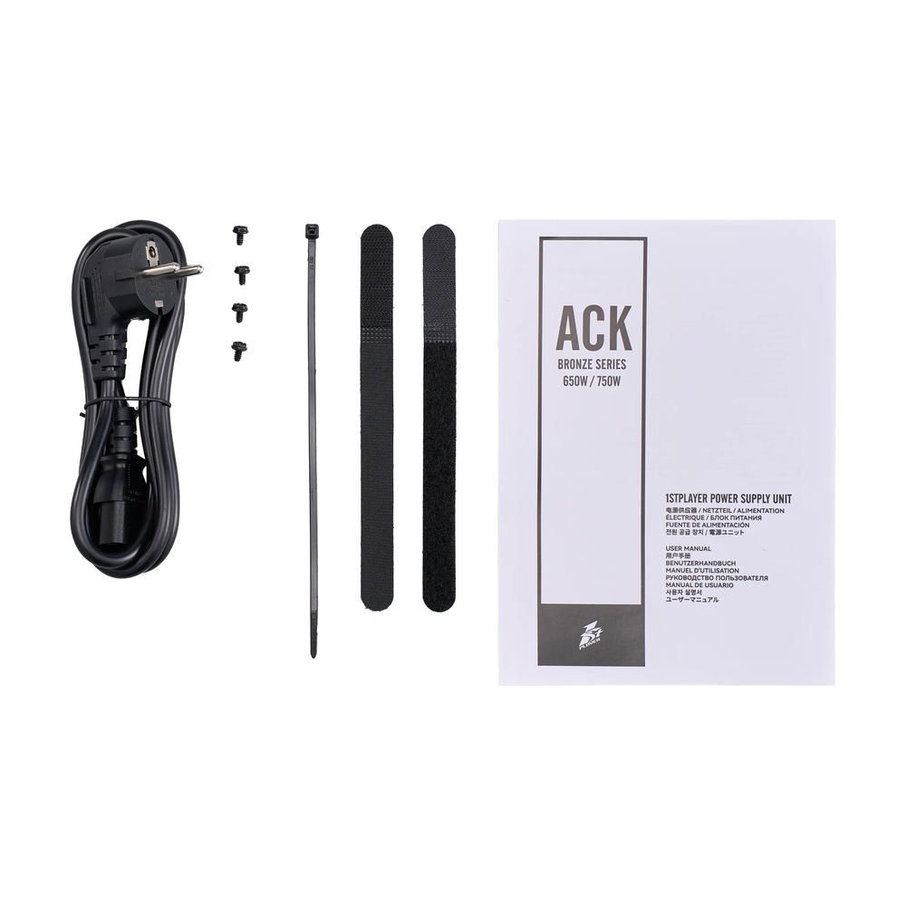 Nguồn 1STPLAYER ACK-BRZ-850 850W Đen (80 Plus Bronze)