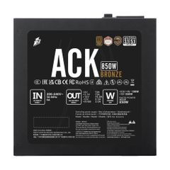 Nguồn 1STPLAYER ACK-BRZ-850 850W Đen (80 Plus Bronze)