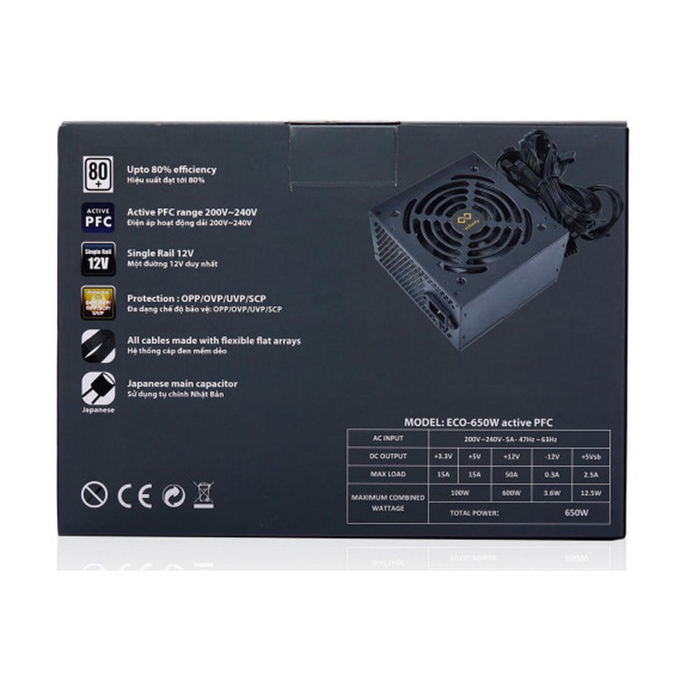 Nguồn Infinity ECO 650W 80 Plus