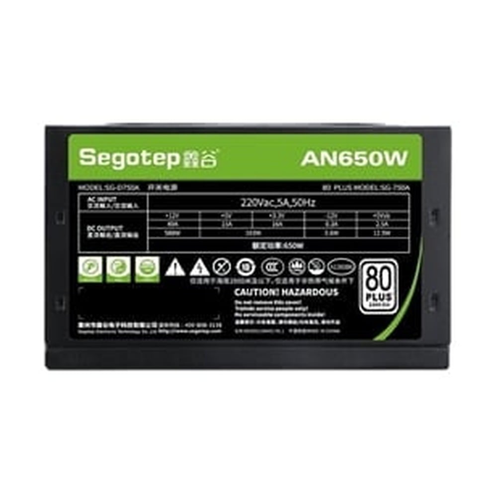 Nguồn Segotep AN650W 650W 80 Plus Standard Đen
