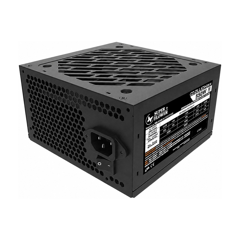 Nguồn SuperFlower Zillion DW 550W 80 Plus White - Đen