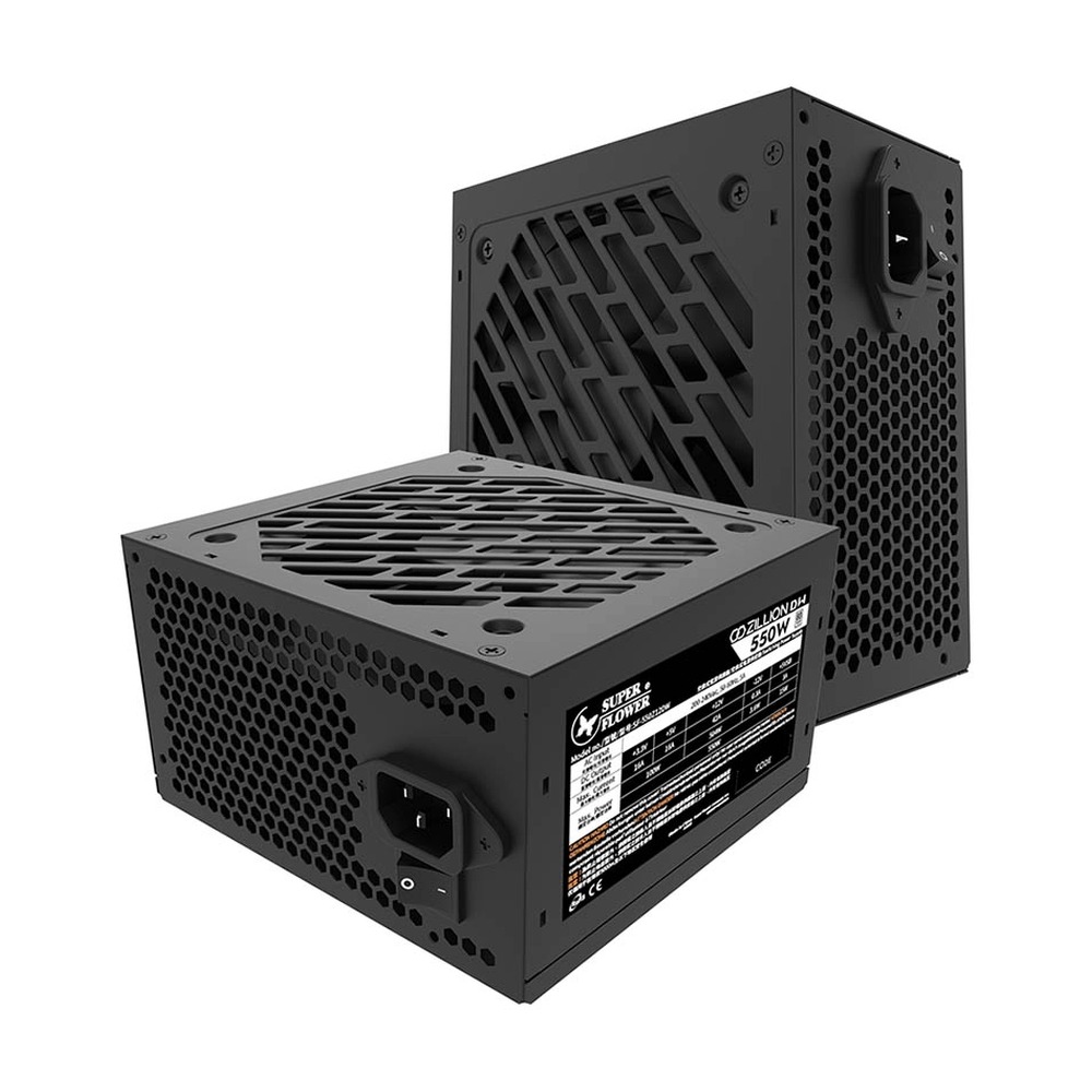 Nguồn SuperFlower Zillion DW 550W 80 Plus White - Đen