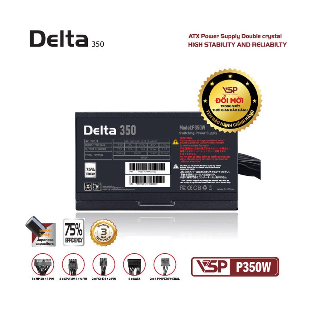 Nguồn máy tính VSP Delta P350W New