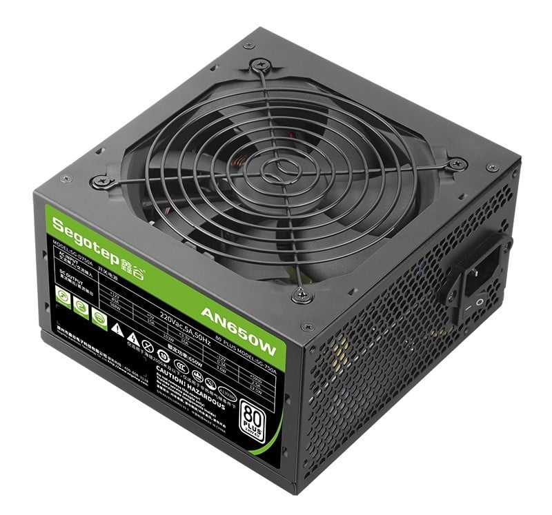 Nguồn Segotep AN650W 650W 80 Plus Standard Đen mặt hộp