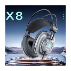 Tai Nghe Gaming Có Dây Xiberia X8 | Xám Bạc, RGB, Virtual 7.1, OverEar
