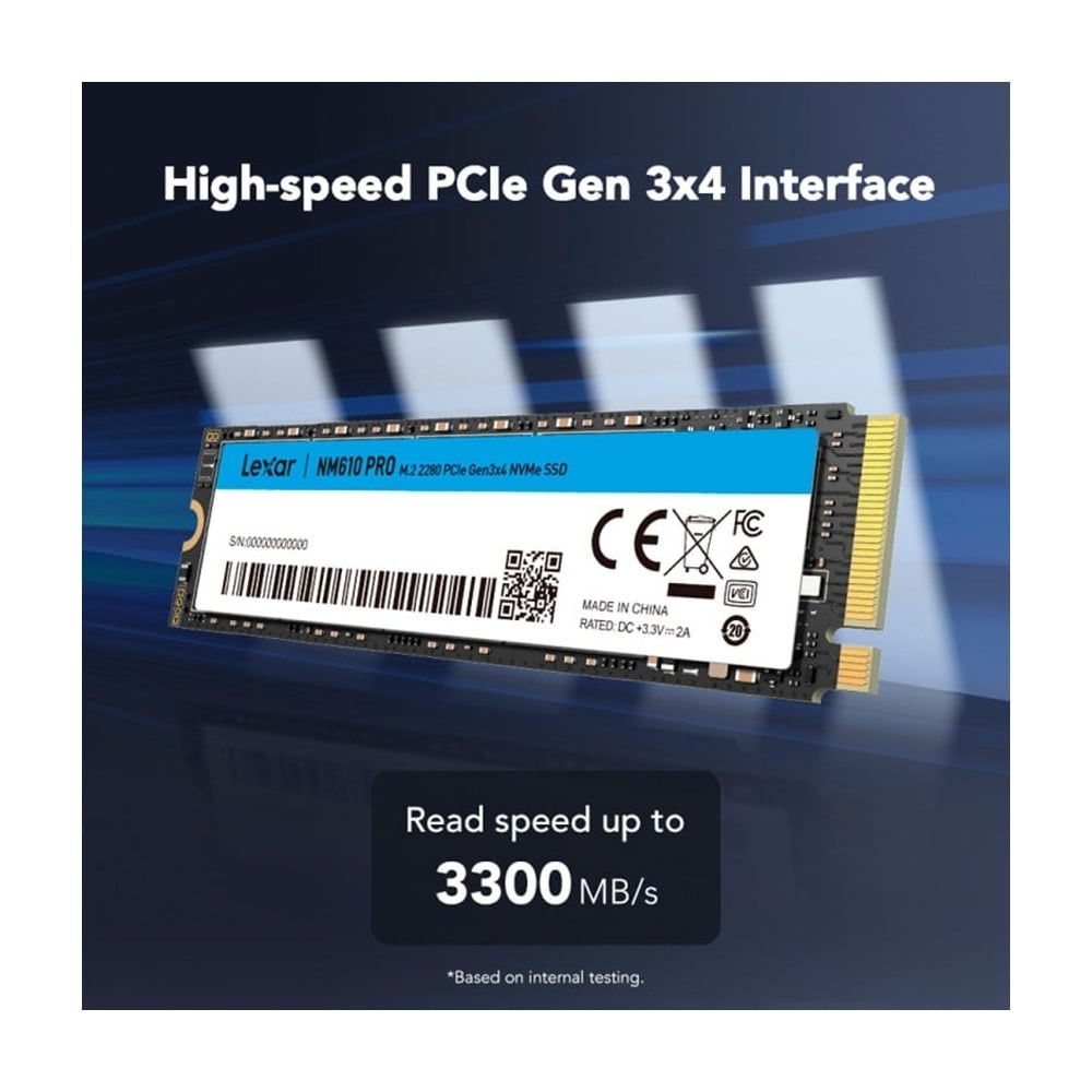 Ổ cứng SSD Lexar NM610 PRO 500GB M.2 PCIe Gen3 x4 NVMe