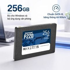 Ổ cứng SSD Patriot P220 256GB SATA III, 2.5 inch (P220S256G25)