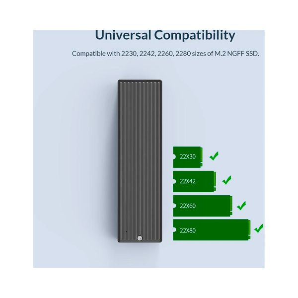 Box SSD M2 ORICO M2PV-C3 NVMe M.2 SSD Tốc độ 10Gbps