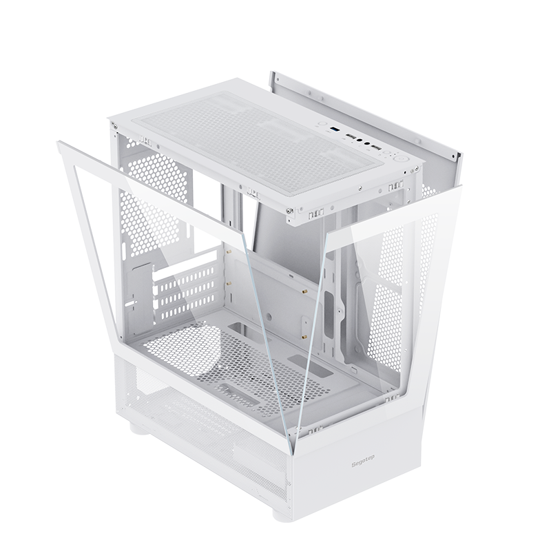 Mặt hông kính cường lực Vỏ Case SEGOTEP ENDURA 240S mATX Trắng