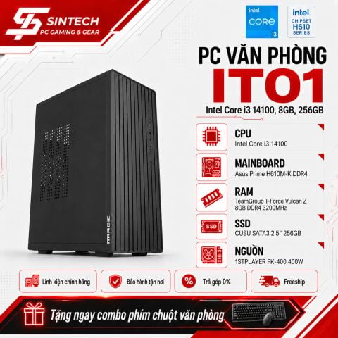 PC Văn Phòng IT01 Intel I3 14100, 8GB, 256GB