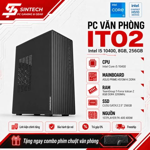 PC Văn Phòng IT02 Intel I5 10400, 8GB, 256GB