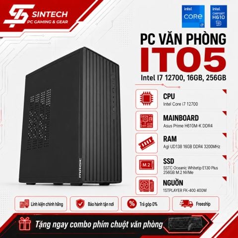 PC Văn Phòng IT05 Intel I7 12700, 16GB, 256GB