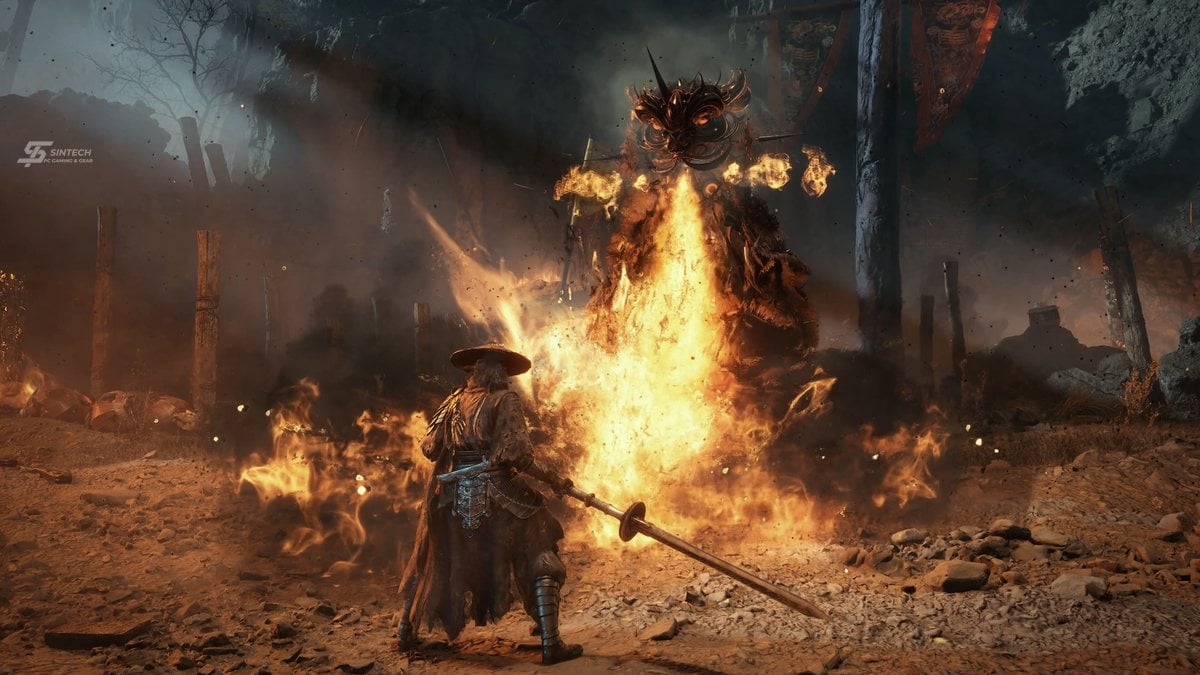 Soul đánh boss lửa trong Phantom Blade Zero