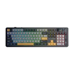 Phím Cơ Aula F108 Pro (Reaper Switch Đen Xám Vàng) Không Dây