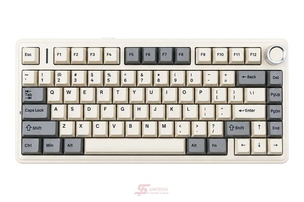 Phím Cơ AULA F75 8362 xám trắng nhìn từ trên xuống