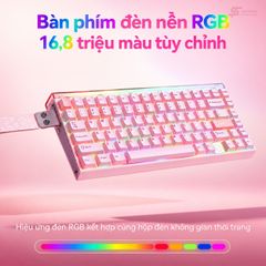 Phím Cơ AULA HERO75HE 8584 (Mistcloud Magnetic Switch Hồng) Không Dây