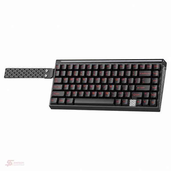 Phím Cơ AULA HERO75HE 8607 đen nhìn nghiêng nhẹ từ phía trước