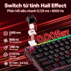 Phím Cơ AULA HERO75HE 8607 (Stormrise Magnetic Switch Đen) Không Dây
