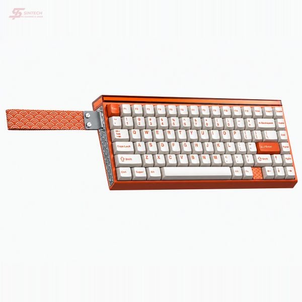 Phím Cơ AULA HERO75HE 8614 trắng cam nhìn nghiêng
