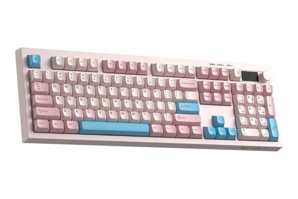 Phím Giả Cơ AULA S102 Pro 4753 hồng xanh dương nhìn nghiêng