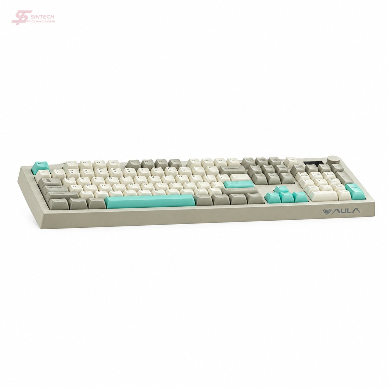 Phím Giả Cơ AULA S102 Pro 4777 (Xám Be Xanh Ngọc) Không Dây