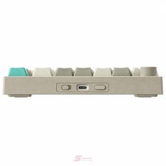 Phím Giả Cơ AULA S102 Pro 4777 (Xám Be Xanh Ngọc) Không Dây