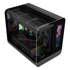 Vỏ CASE ESGASMING Aircraft 007 Ultra-Cool Display (Sẵn 3 Fan + Hub ARGB )