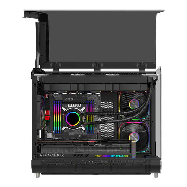 Vỏ CASE ESGASMING Aircraft 007 Ultra-Cool Display (Sẵn 3fan + hub ARGB )