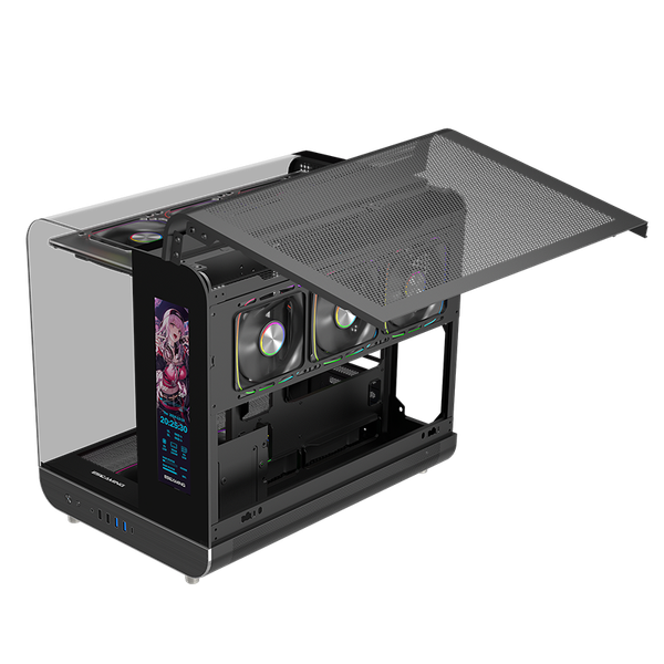 Vỏ CASE ESGASMING Aircraft 007 Ultra-Cool Display (Sẵn 3fan + hub ARGB )